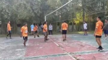Lapas Binjai Tanding Voli Persahabatan Dengan Subdenpom 1/5-2 Binjai